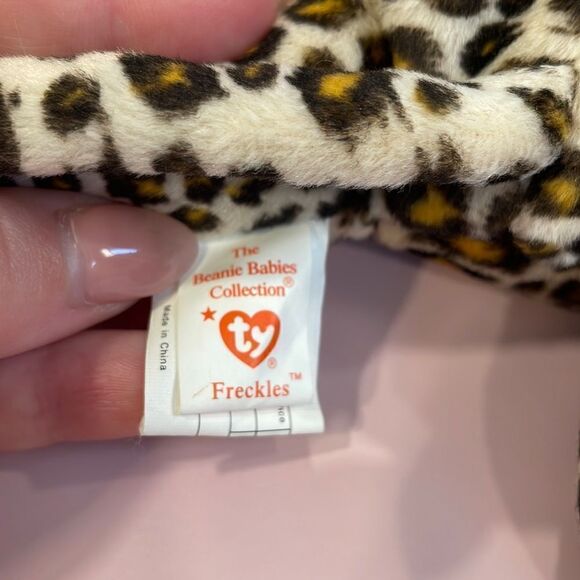 Ty Beanie Baby Babies Freckles No Tag Leopard 1996 PE Pellets Stuffed EUC 9” - Picture 9 of 10